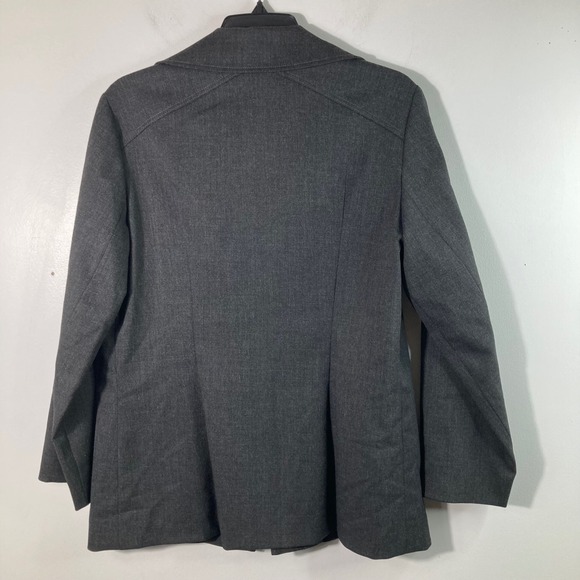Harve Benard Women's Gray Wool Blend Blazer‎ Jacket Size 6 Single Breasted - Picture 2 of 7